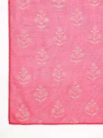 Thread Work Anarkali Kurta Set with Matching Trousers & Dupatta - Image 6