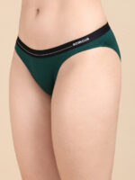 Pack of 3 Combed Cotton Printed Bikini Panties with Outer Elastic - Image 3