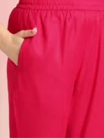 Thread Work Anarkali Kurta Set with Matching Trousers & Dupatta - Image 7