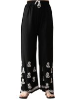 Women’s embroidered chikankari kurta set with ethnic motifs, paired with regular-fit palazzos. - Image 2