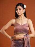 Embellished Beads and Stones Saree - Image 4